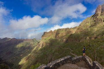 Viewpoint of Masca in the mountains of Tenerife (Spain)