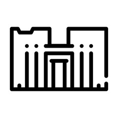 horus temple line icon vector illustration black