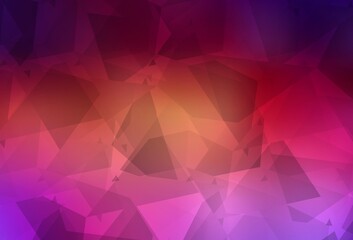 Light Pink, Yellow vector backdrop with polygonal shapes.