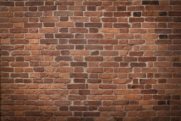 dark brown old brick wall, base for design, brickwork background