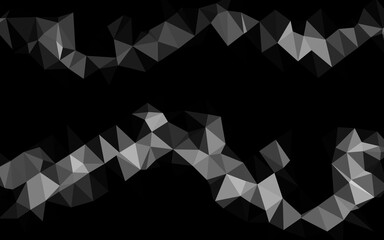 Dark Silver, Gray vector polygon abstract background.