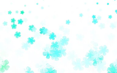 Light Green vector elegant template with flowers.