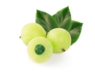 Indian gooseberry isolated on white background