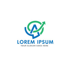 A letter mark marketing/ consulting logo design