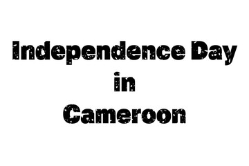 Poster, card, banner and background. Vector ilustration. Cameroon independence day paper cut style greeting card layered letters on white background.