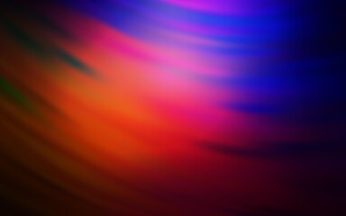 Dark Pink, Red vector pattern with curved lines.