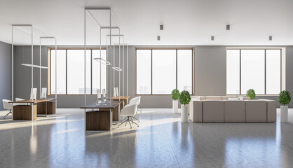 Fototapeta premium Comfortable office room with a sitting area