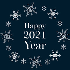 Naklejka na ściany i meble 2021 Happy New Year template