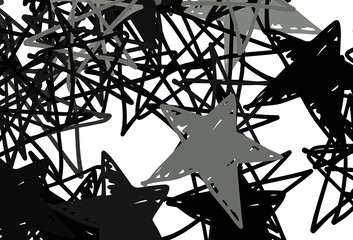 Dark Gray vector texture with beautiful stars.