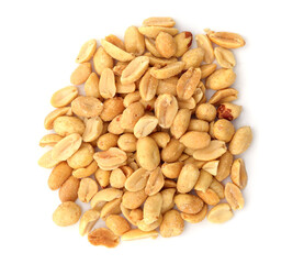 Pile of salted peanuts.