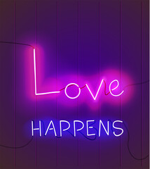 love happens/ vector text