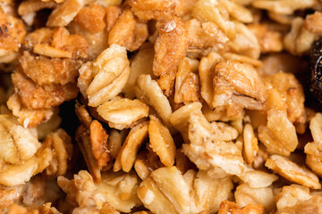 Homemade Granola background filling the frame for desing