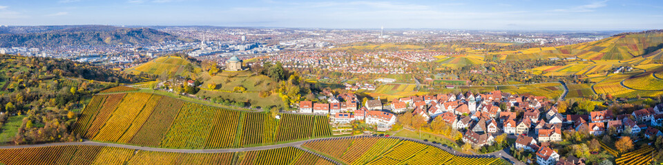 Stuttgart Grabkapelle grave chapel Württemberg Rotenberg vineyard aerial photo view travel in Germany