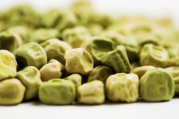 Dry pea seeds for germination isolated on a white background