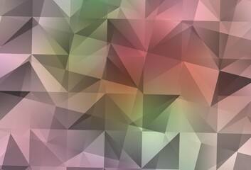Light Pink, Yellow vector abstract polygonal template.