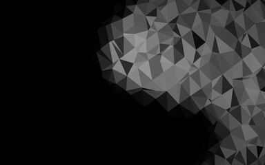 Dark Silver, Gray vector abstract polygonal cover.