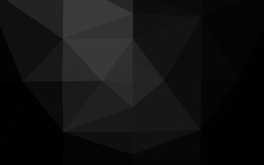 Dark Silver, Gray vector polygonal template.