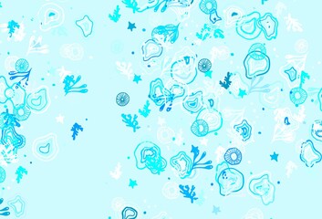 Light Green vector template with chaotic shapes.