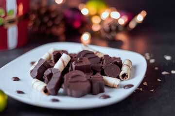 christmas chocolate figures 