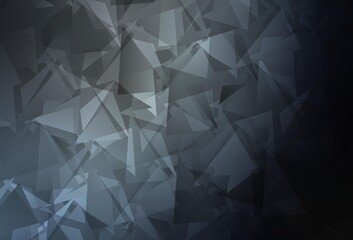 Light Gray vector shining triangular background.