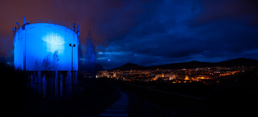 Pueblo de navarra desde mirador