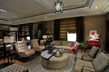 Luxurious stylish furniture, decoration and interiors.
