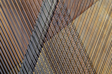 Details von Saiten eines Klaviers