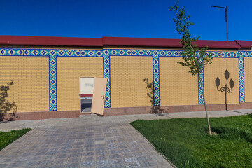 Wall of a park in the center of Samarkand, Uzbekistan
