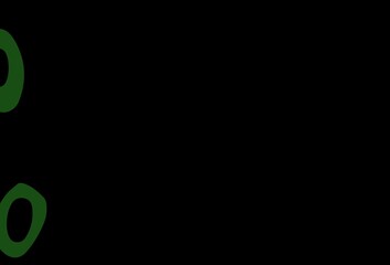 Dark Green vector template with circles.