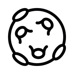 Moon or Crater Icon on white background