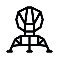 Mars station Icon on white background