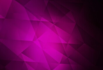 Fototapeta premium Dark Pink vector low poly layout.