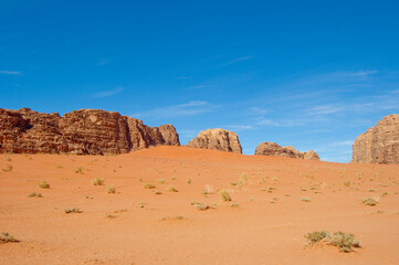 Fototapeta na wymiar Deserto viaggio in Giordania