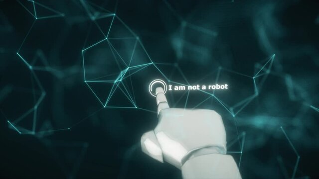 Robot Hand Clicks To Captcha I am not robot test 4k