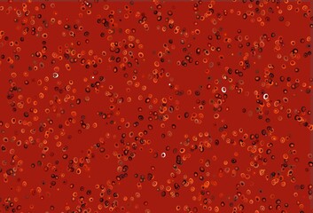 Light Orange vector background with bubbles.