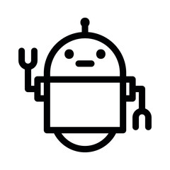 Space Robot icon on white background