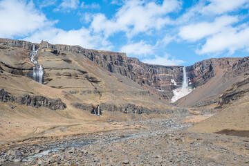 Hengifoss waterfall in east Iceland