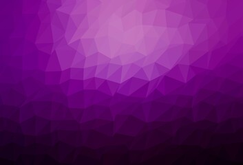 Dark Purple vector triangle mosaic template.