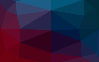 Obraz premium Dark Blue, Red vector shining triangular pattern.