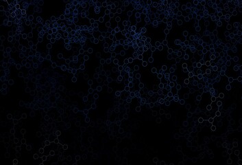 Dark BLUE vector backdrop with artificial intelligence data.