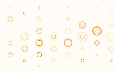 Light Orange vector template with circles.