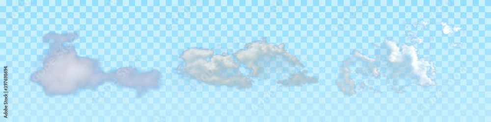 Poster isolated realistic clouds on transparent background