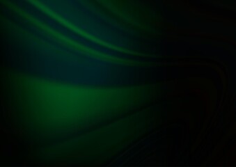 Dark Green vector glossy bokeh pattern.