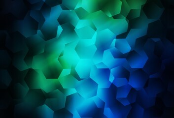 Obraz premium Dark Blue, Green vector shining triangular background.