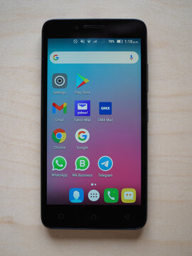 BEIJING - DEC 2020: Lenovo Android smartphone