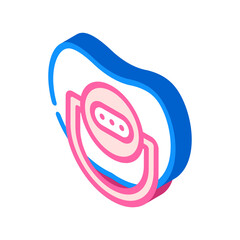 baby nipple with thermometer isometric icon vector illustration
