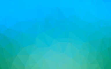 Light Blue, Green vector polygon abstract layout.