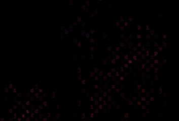 Dark Pink vector template with isolated letters.
