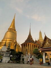 Fototapeta premium December-5-2020 : Bangkok, Thailand Wat Phra Kaew, in English the Temple of the Emerald Buddha and officially as Wat Phra Si Rattana Satsadaram at night.