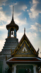 Fototapeta na wymiar December-4-2020 : Bangkok, Thailand Wat Phra Kaew, in English the Temple of the Emerald Buddha and officially as Wat Phra Si Rattana Satsadaram. 